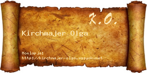 Kirchmajer Olga névjegykártya