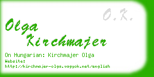 olga kirchmajer business card